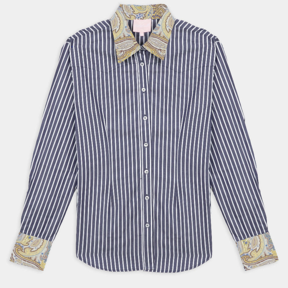 Ivy Pinstripe Paisley Signature Fit Shirt