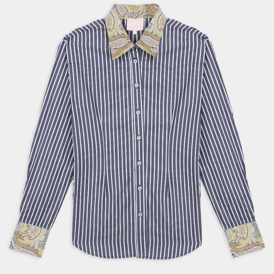 Ivy Pinstripe Paisley Signature Fit Shirt