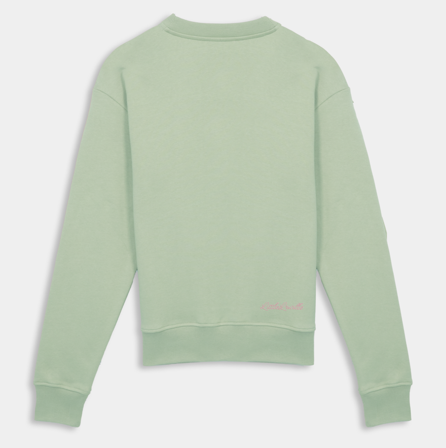 LL: Green Crewneck With Pink LL