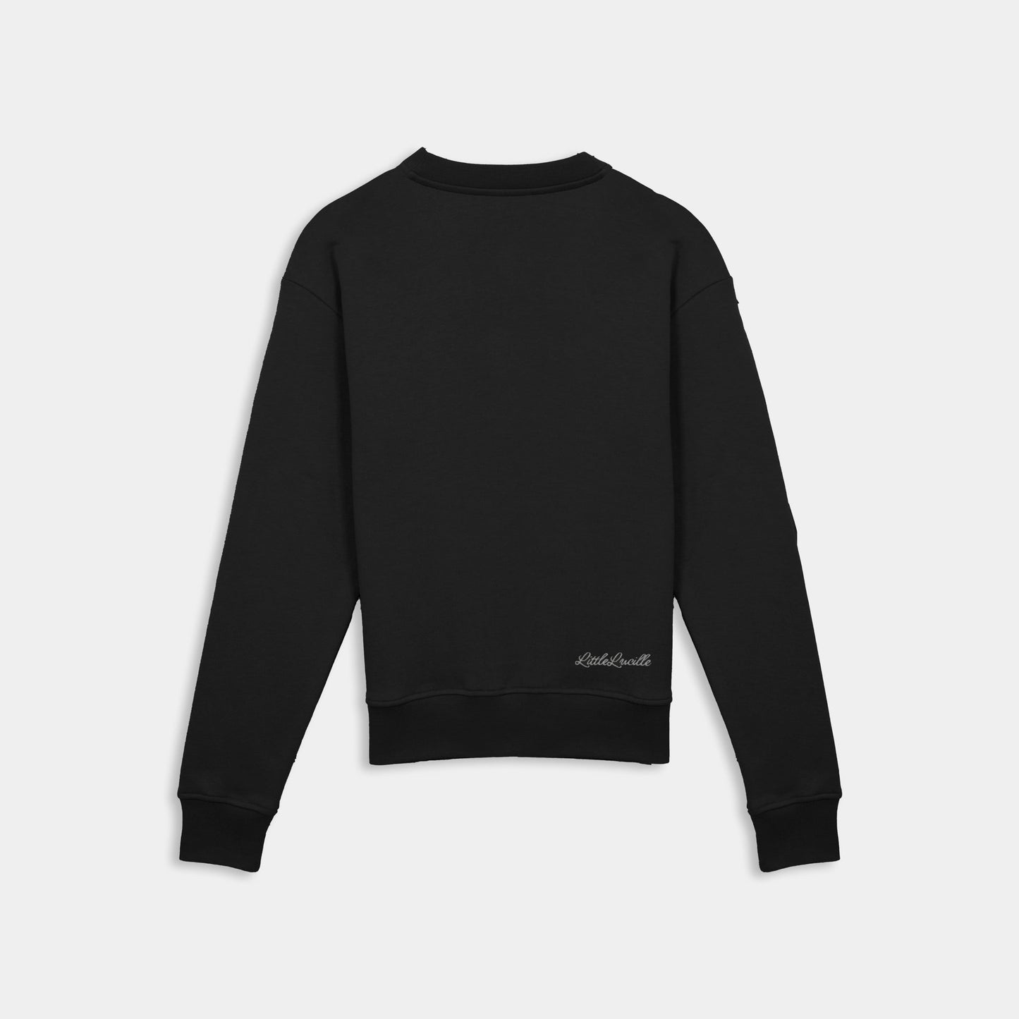 LL: Black Crewneck White LL