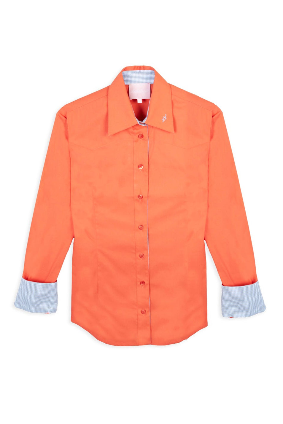 LL Signature Fit: Coral Gingham Shirt