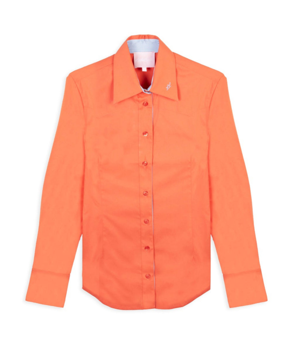 LL Signature Fit: Coral Gingham Shirt