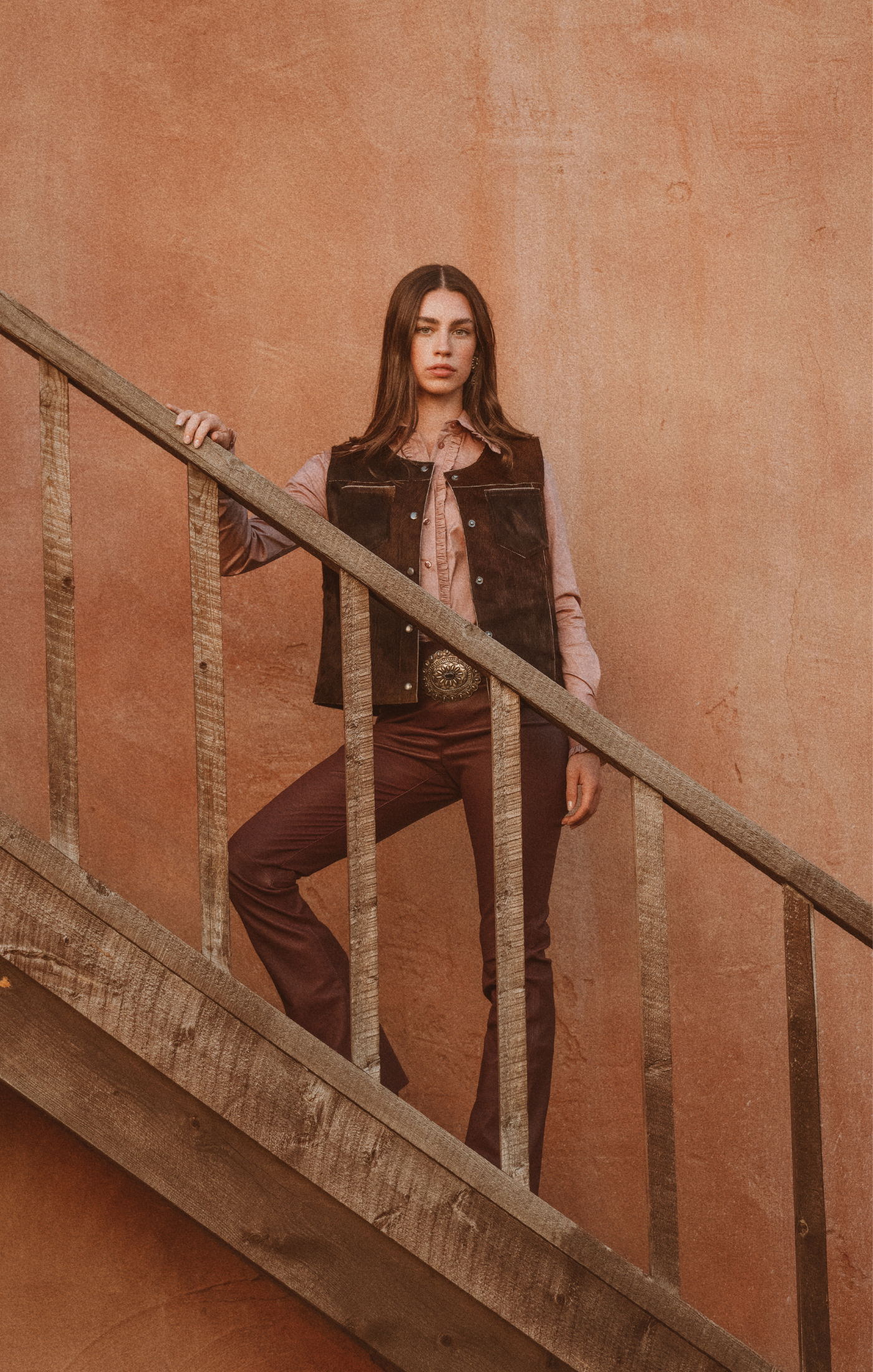 Dusty Rose Frill Shirt