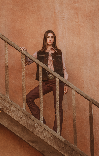 Dusty Rose Frill Shirt