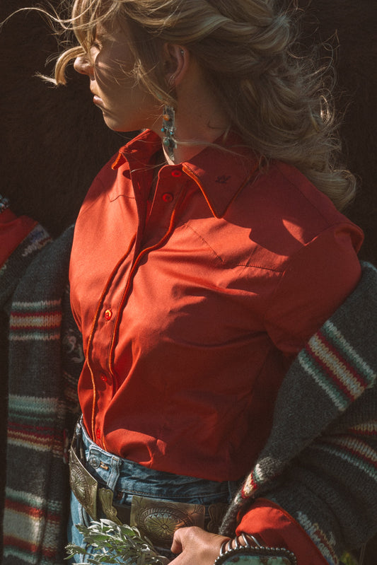 Velvet Ember Traditional Shirt