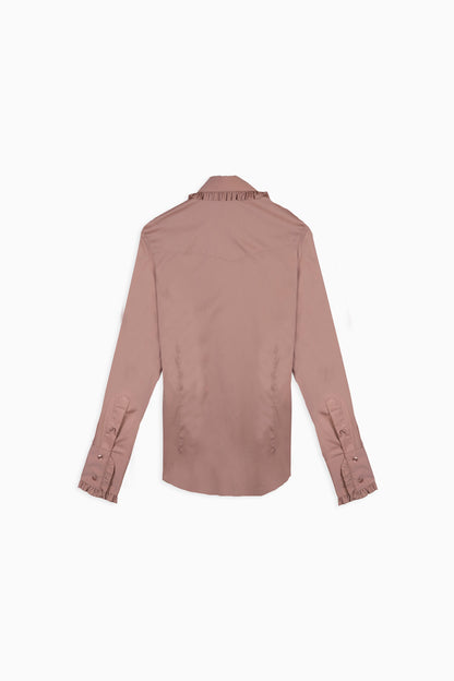 Dusty Rose Frill Shirt